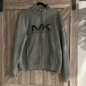 Michael Kors Gray Zip-Up Sweatshirt